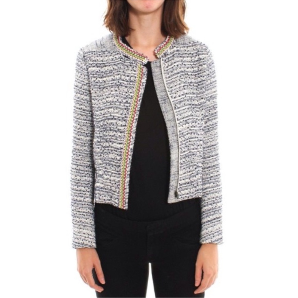 MAJE LAOS TWEED EMBELLISHED JACKET